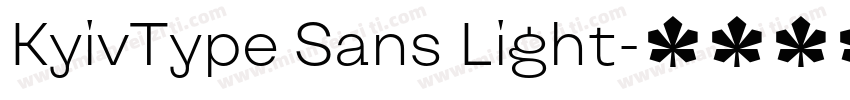 KyivType Sans Light字体转换